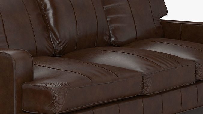 Ethan Allen Arcata leather sofa 3D model 3
