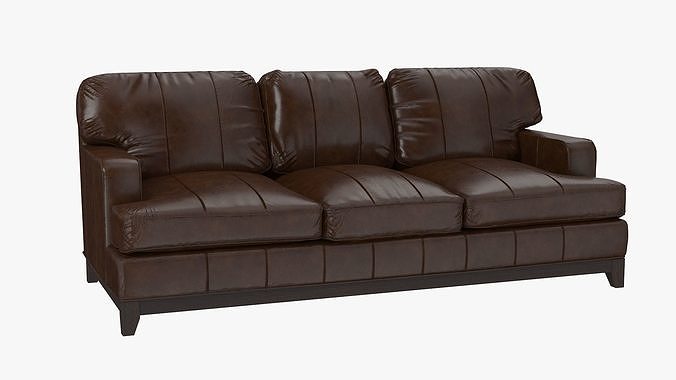 Ethan Allen Arcata leather sofa 3D model 7