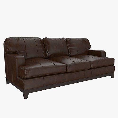 Ethan Allen Arcata leather sofa 3D model 2