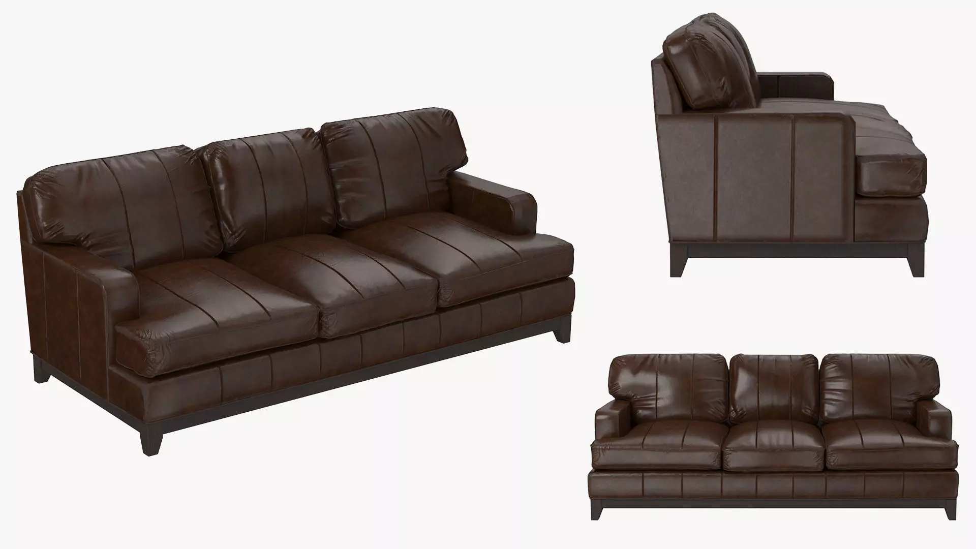 Ethan Allen Arcata leather sofa 3D model