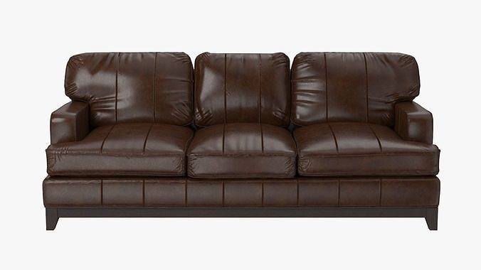 Ethan Allen Arcata leather sofa 3D model 4