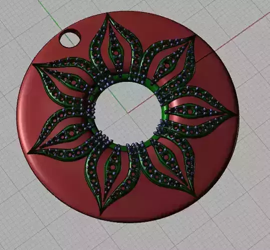 YD168 ornament with flower