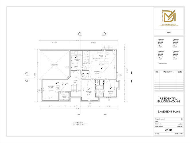 Residential-Building-vol-03-Plan 3D model 7