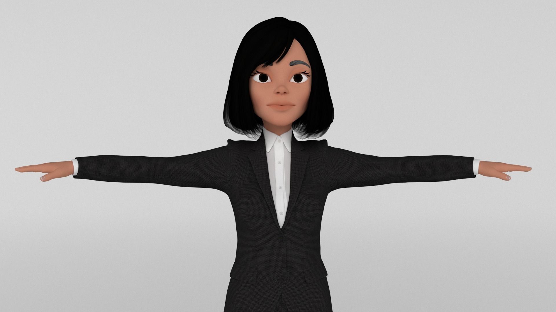 Toon Officer 3D model_1