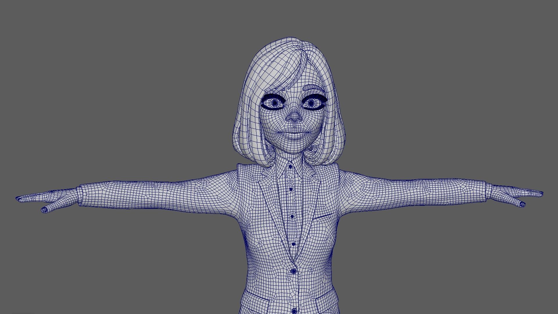 Toon Officer 3D model_7