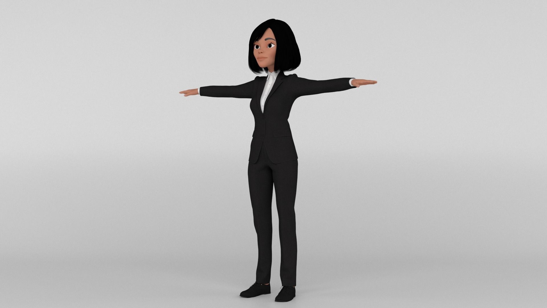 Toon Officer 3D model_2