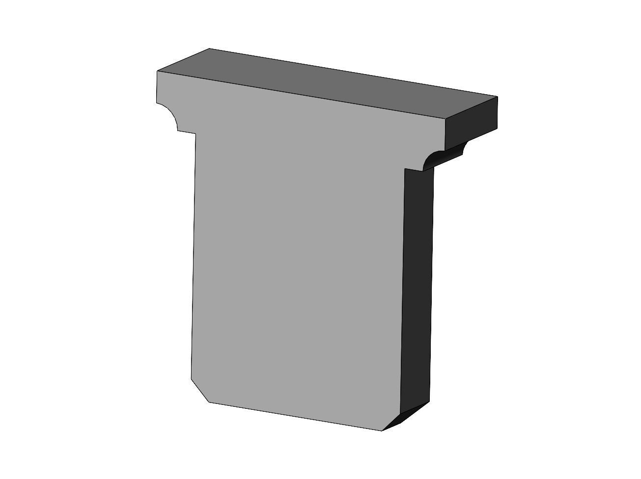 Neoclassical decorative Heraldic lily corbel and bracket 3D print model_3