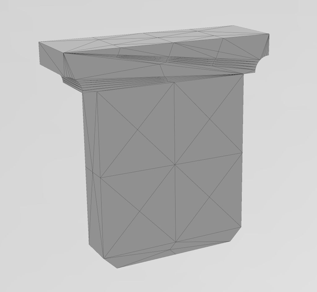 Neoclassical decorative Heraldic lily corbel and bracket 3D print model_12