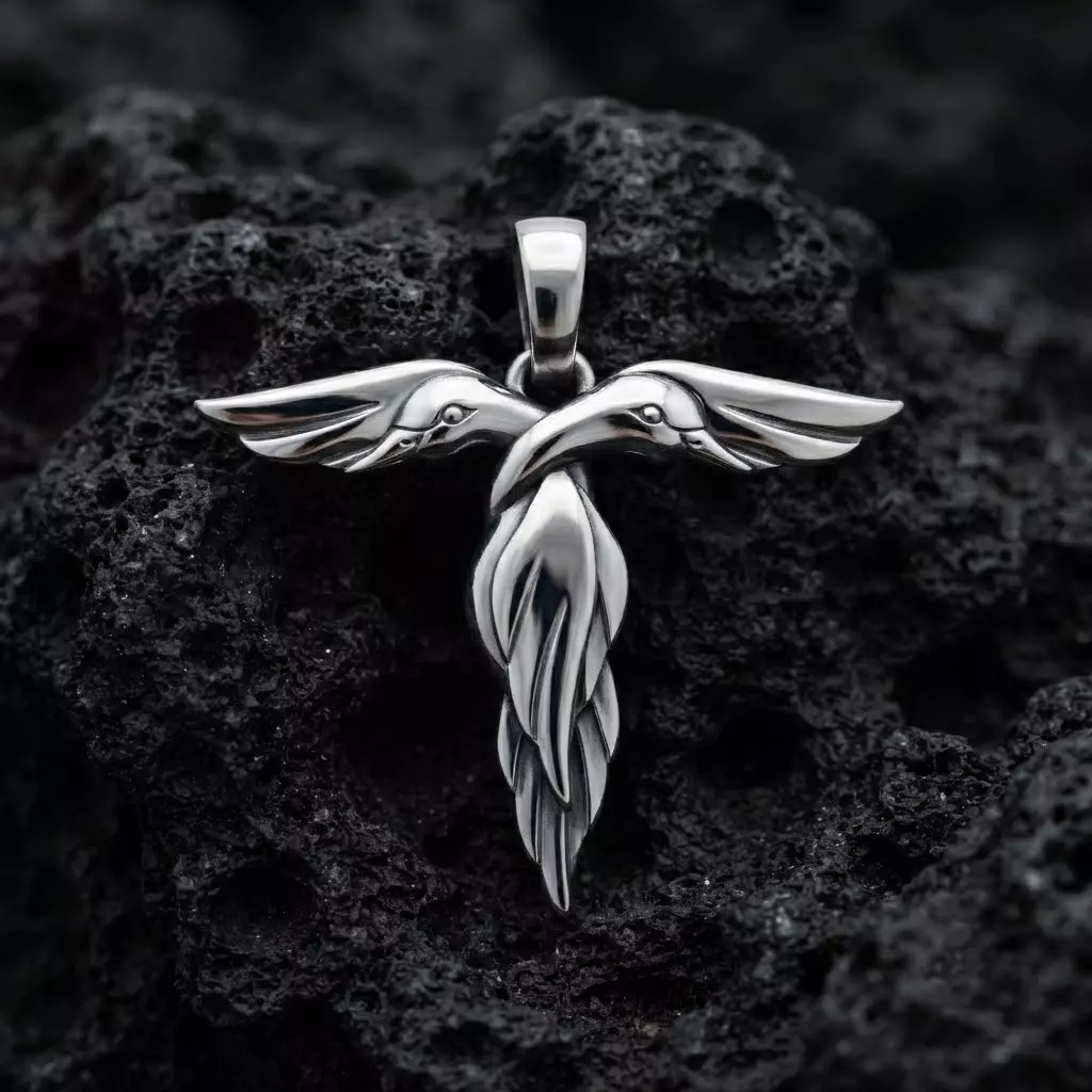 Bird Letter T Pendant 3D print model