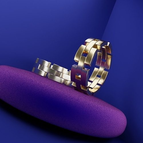 Skeleton links ring Free 3D model