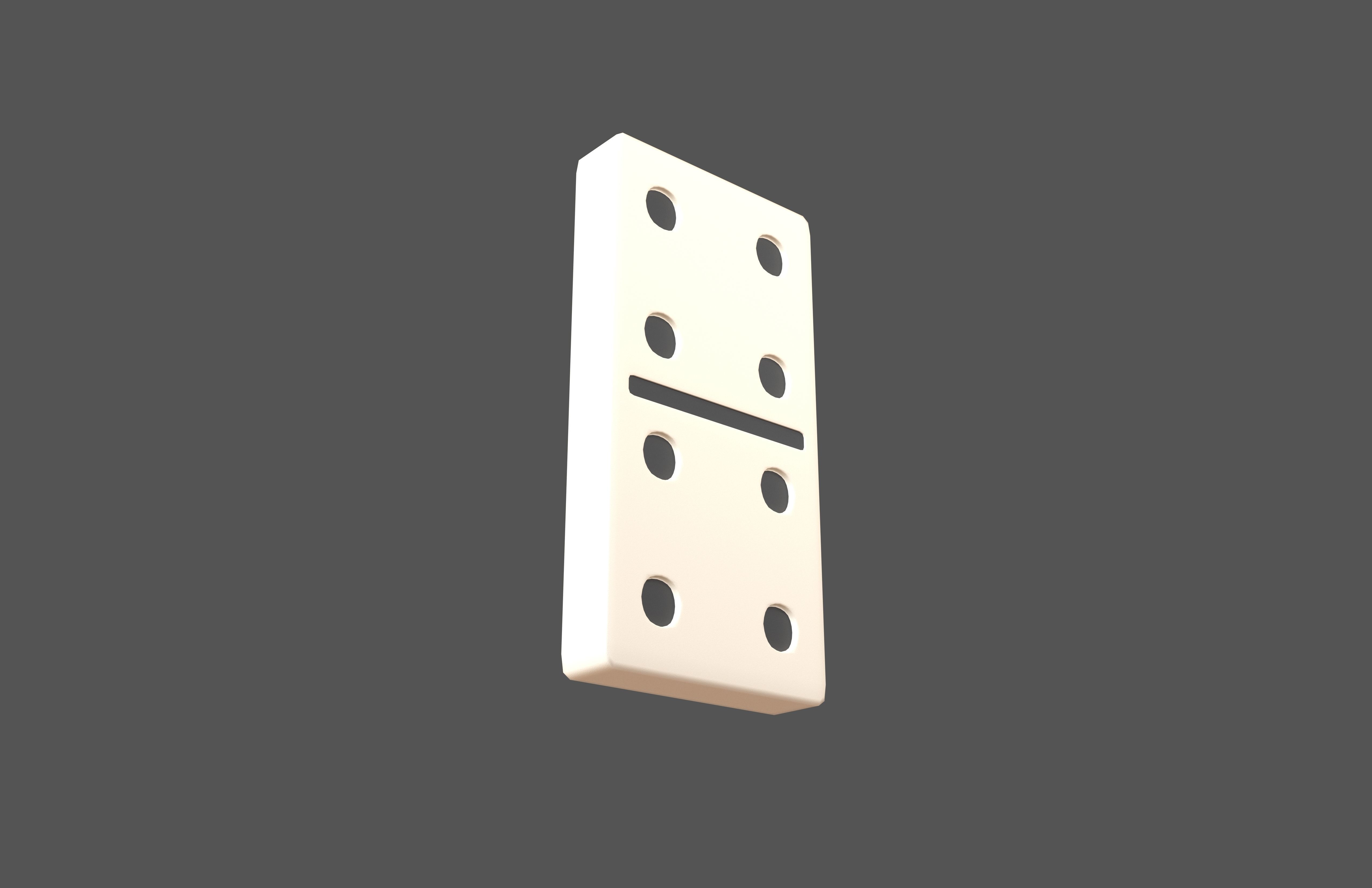 Dominoes v16 004 Low-poly 3D model_3