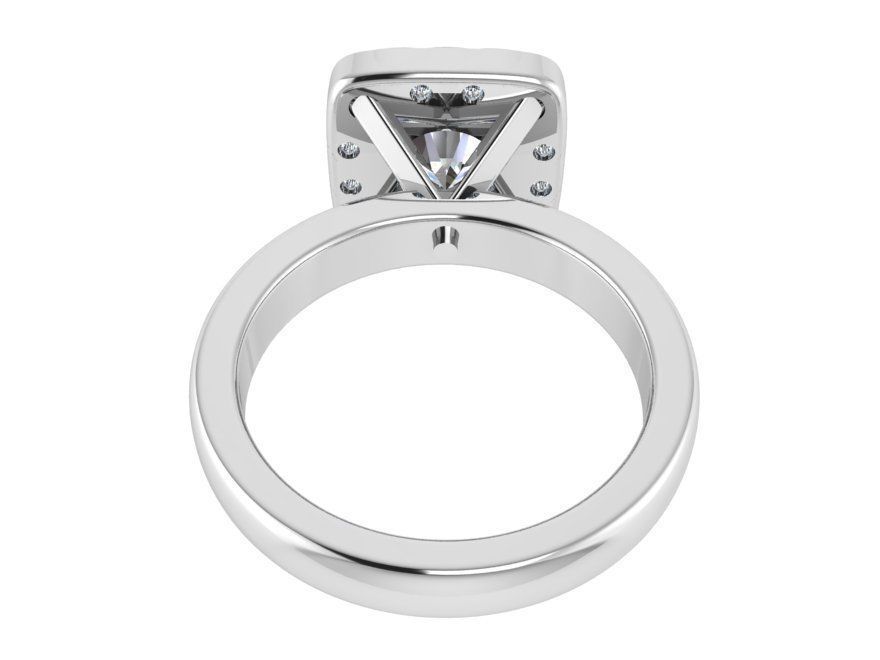 Square diamond ring 3272 3D print model 3D print model_3