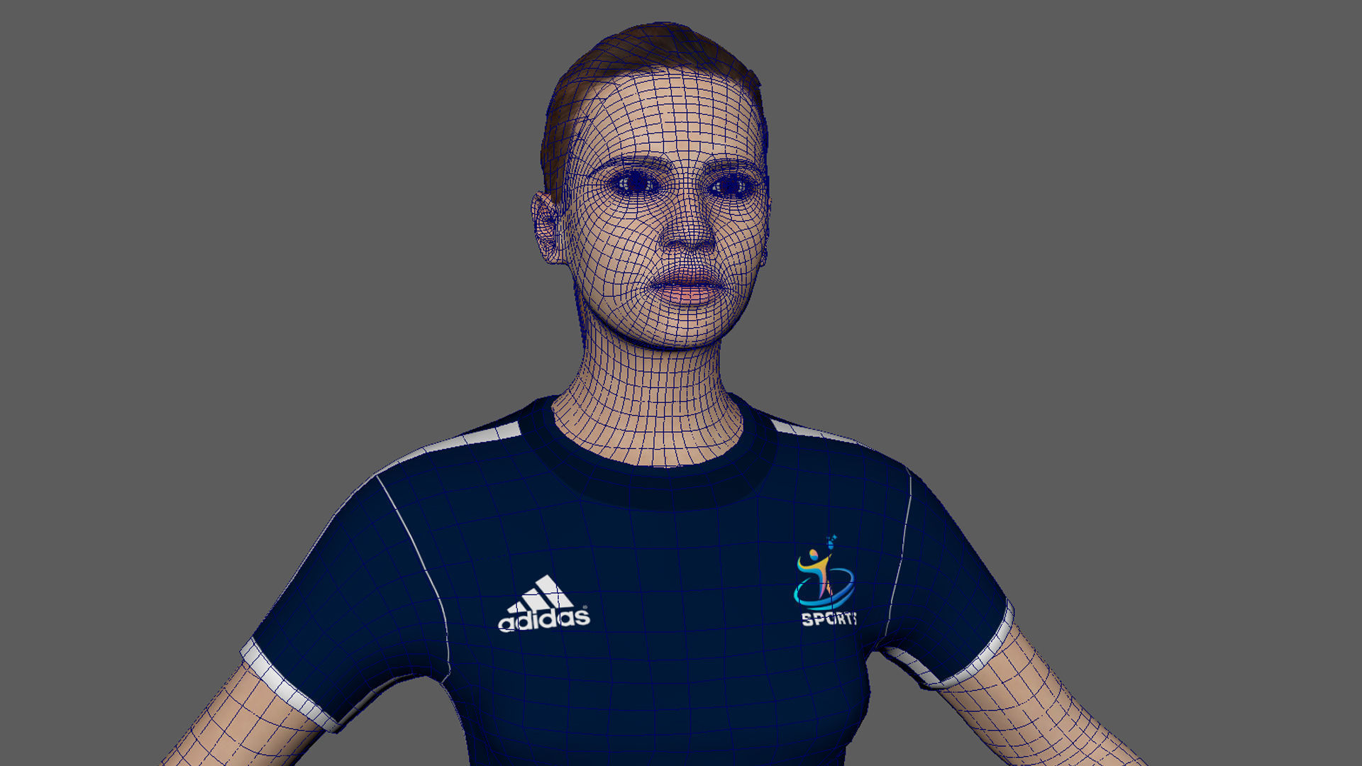 Female Volleyball Player 3D model_10