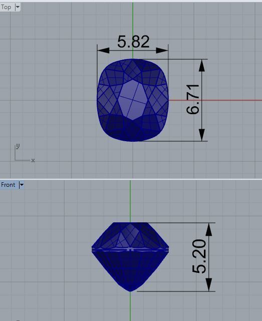 Round blue stone ring 3274 3D print model 3D print model_8