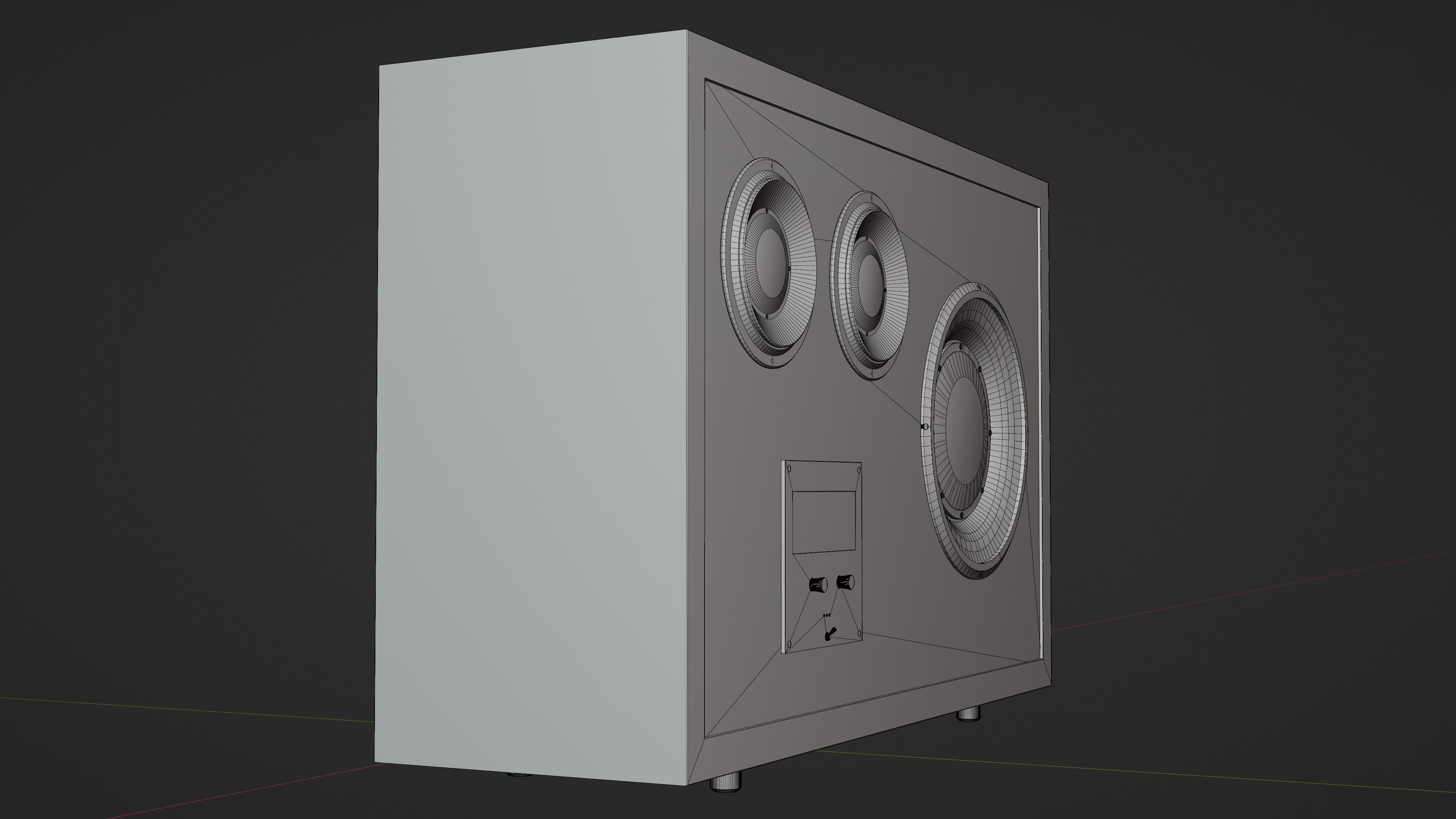 Transparent audio system 3D model_6