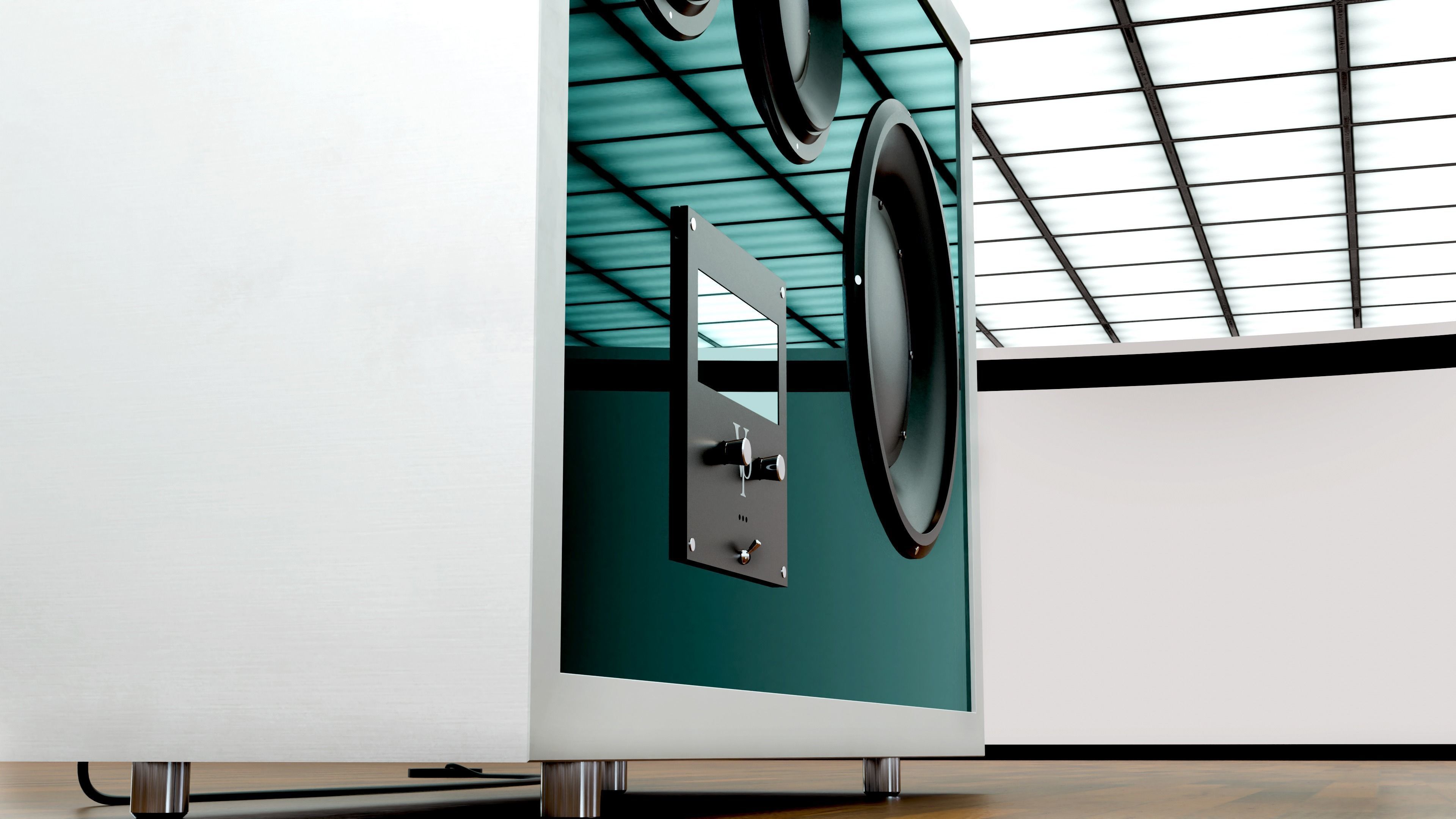 Transparent audio system 3D model_4