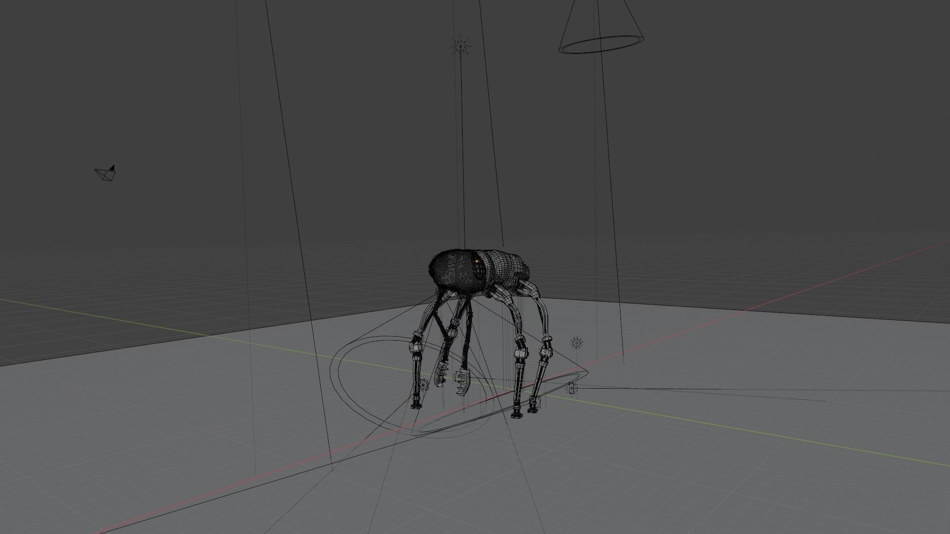 Harvester explorer insect Robot Sci-fi  Low-poly 3D model_17