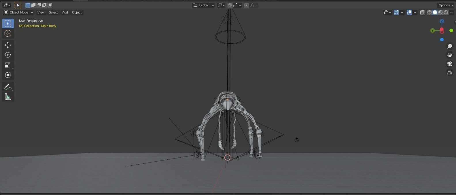 Harvester explorer insect Robot Sci-fi  Low-poly 3D model_13