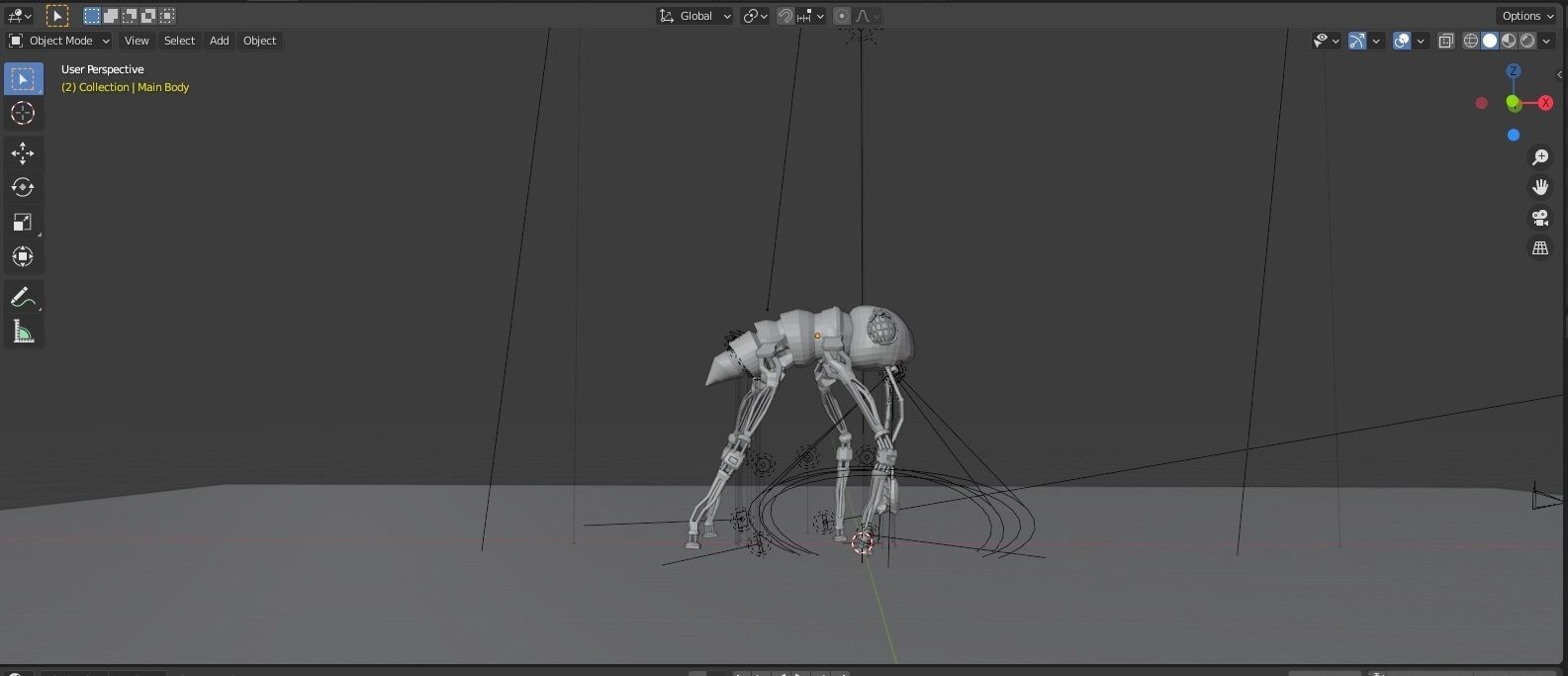 Harvester explorer insect Robot Sci-fi  Low-poly 3D model_14