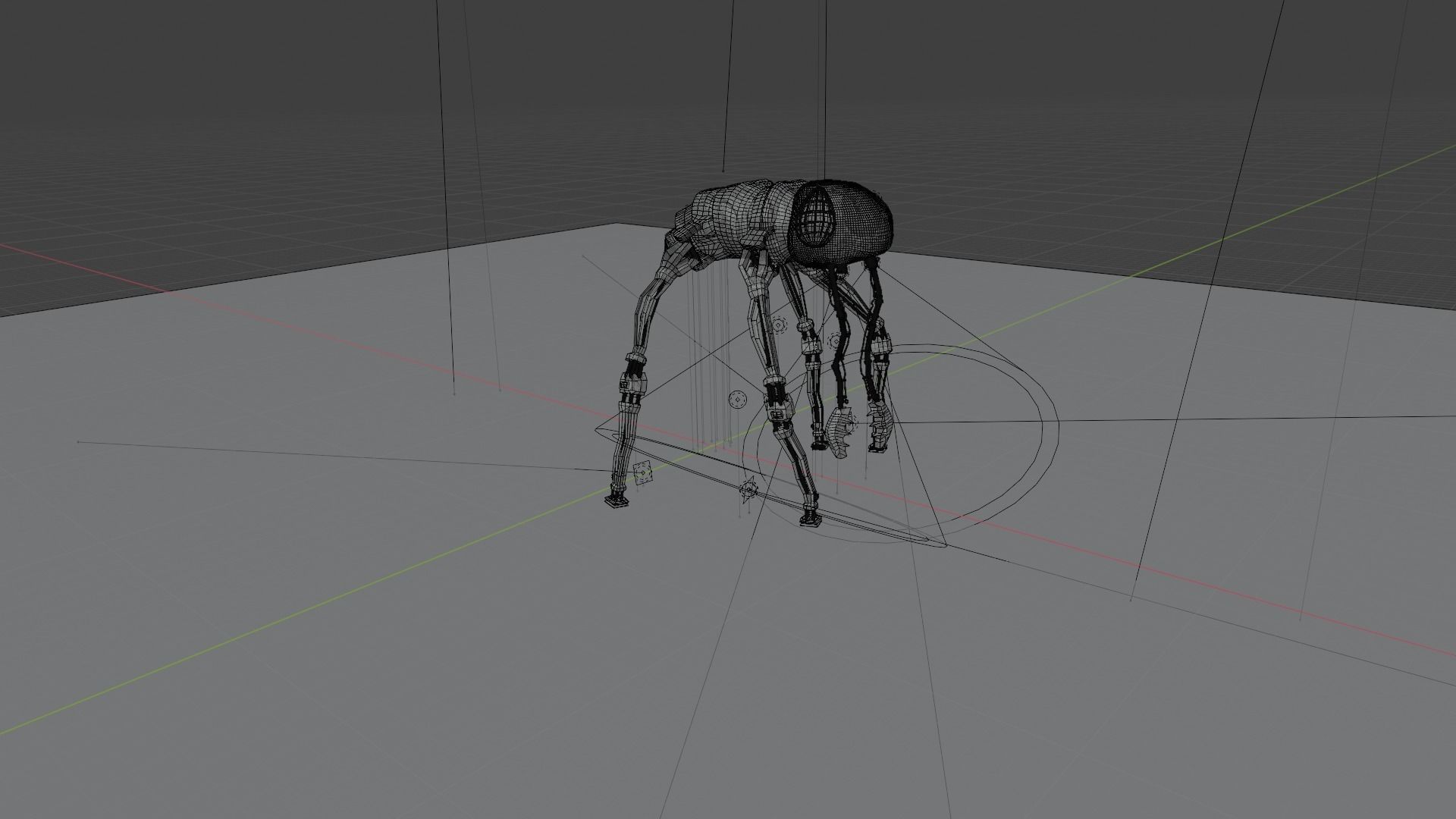 Harvester explorer insect Robot Sci-fi  Low-poly 3D model_16