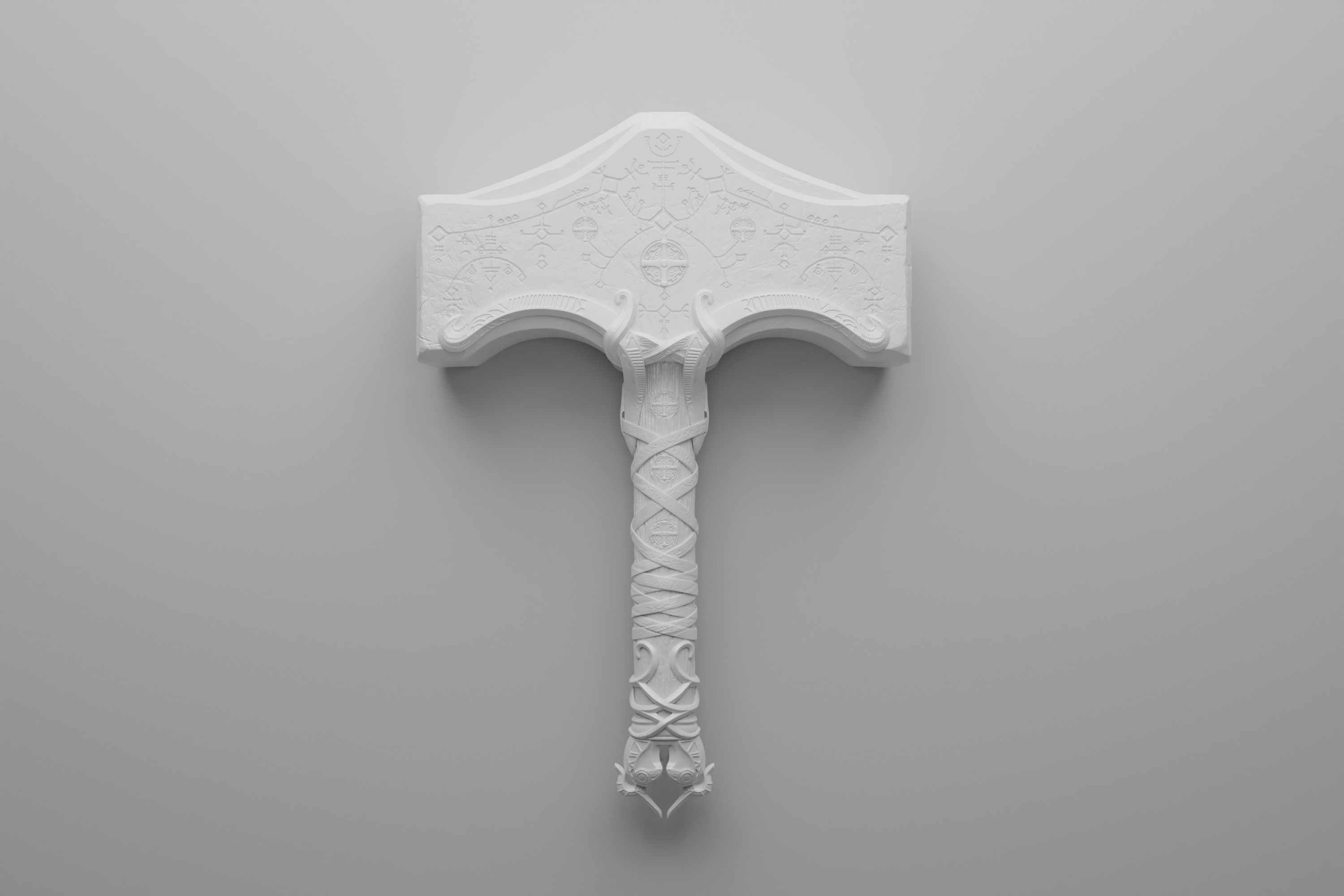 God of War - Thor mjolnir 3D print model_3