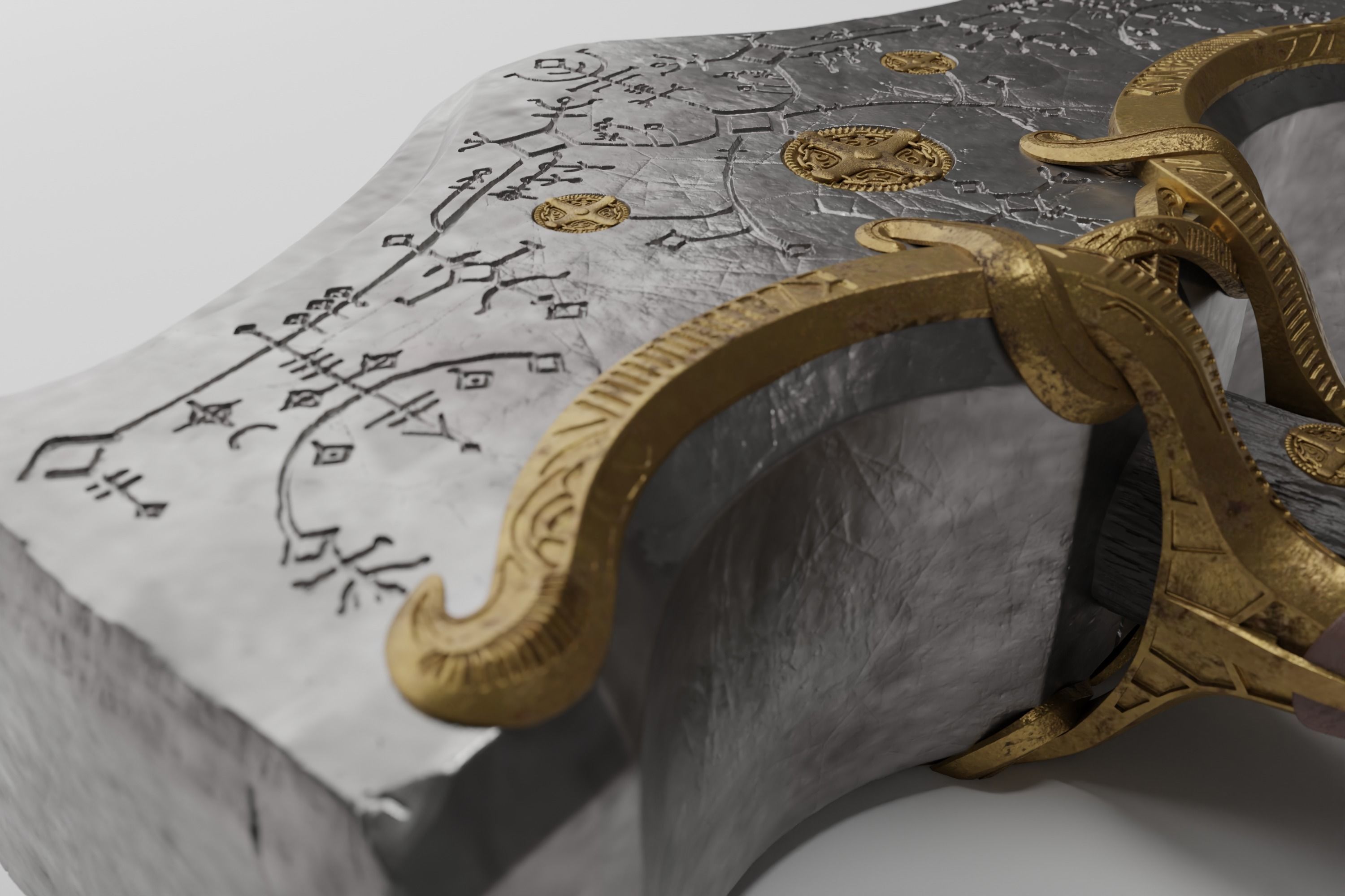 God of War - Thor mjolnir 3D print model_13