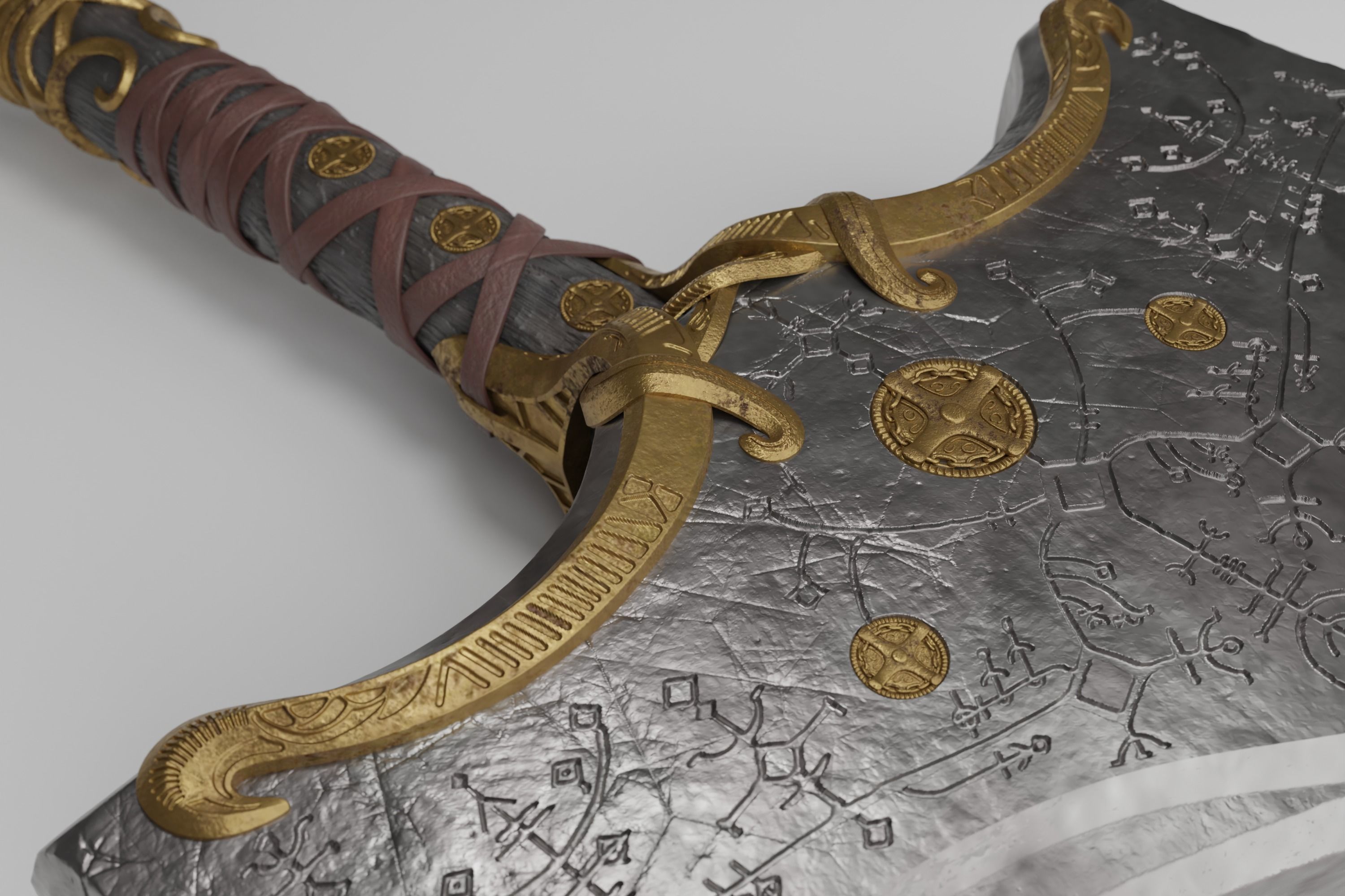 God of War - Thor mjolnir 3D print model_17