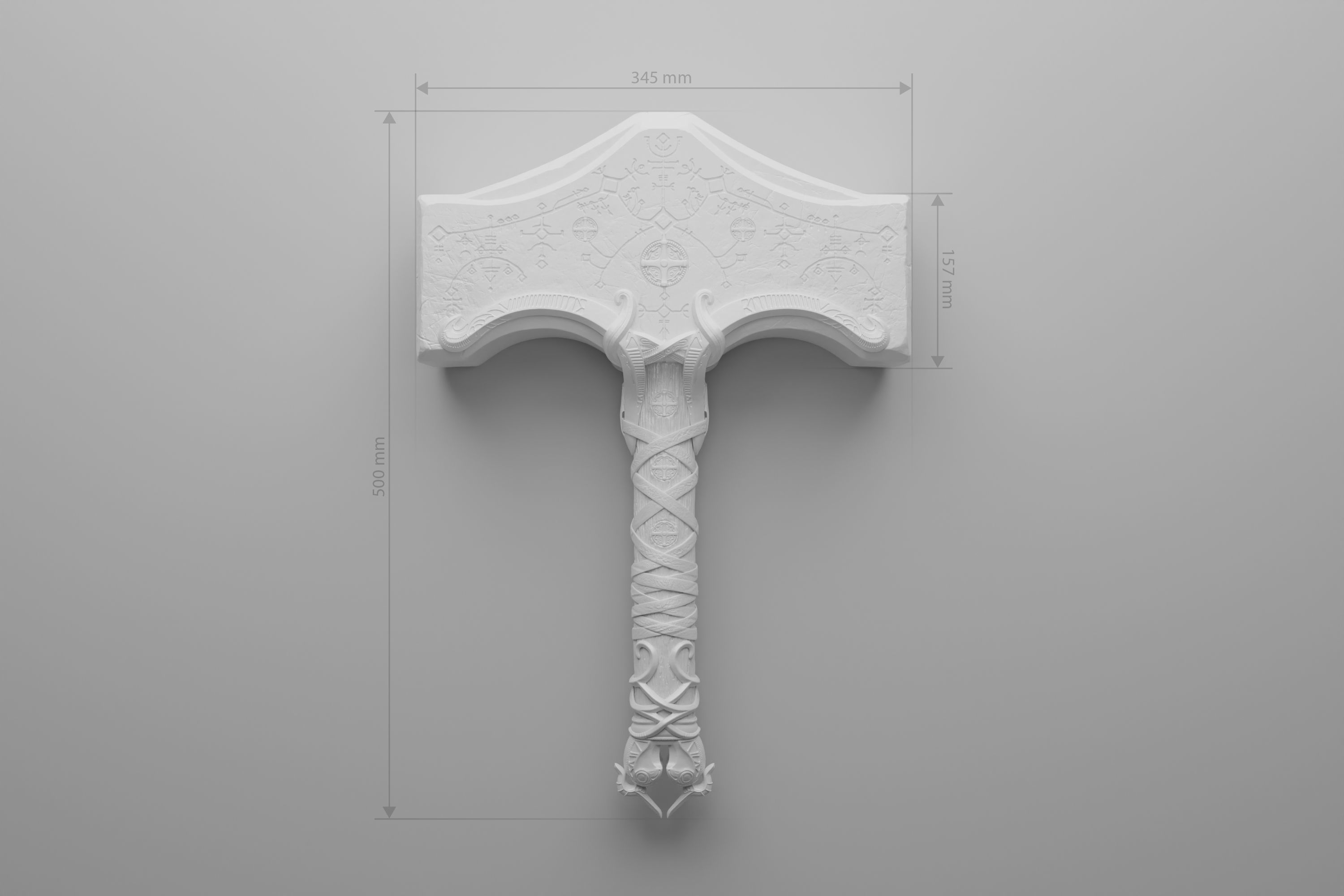 God of War - Thor mjolnir 3D print model_4
