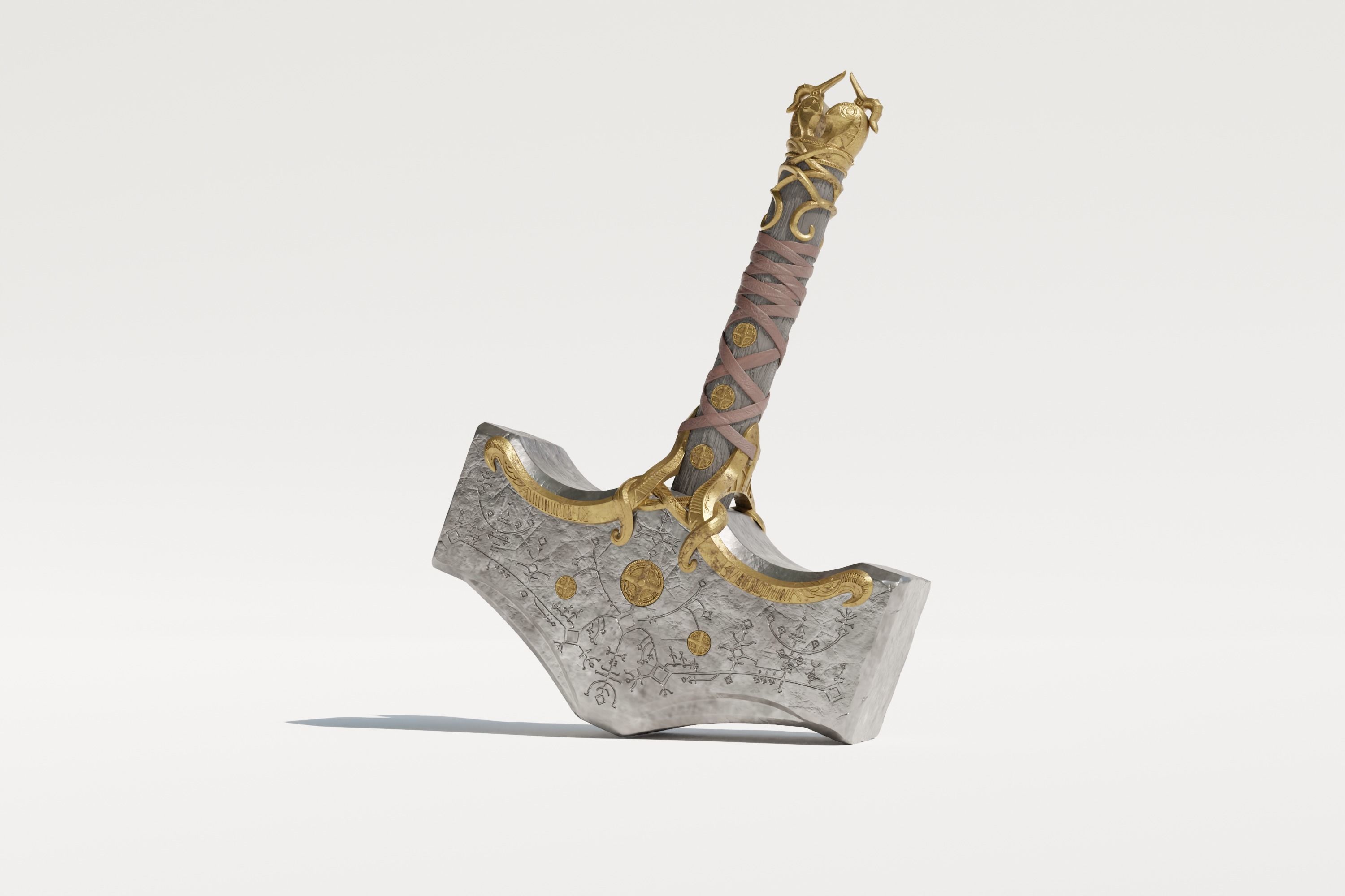 God of War - Thor mjolnir 3D print model_15