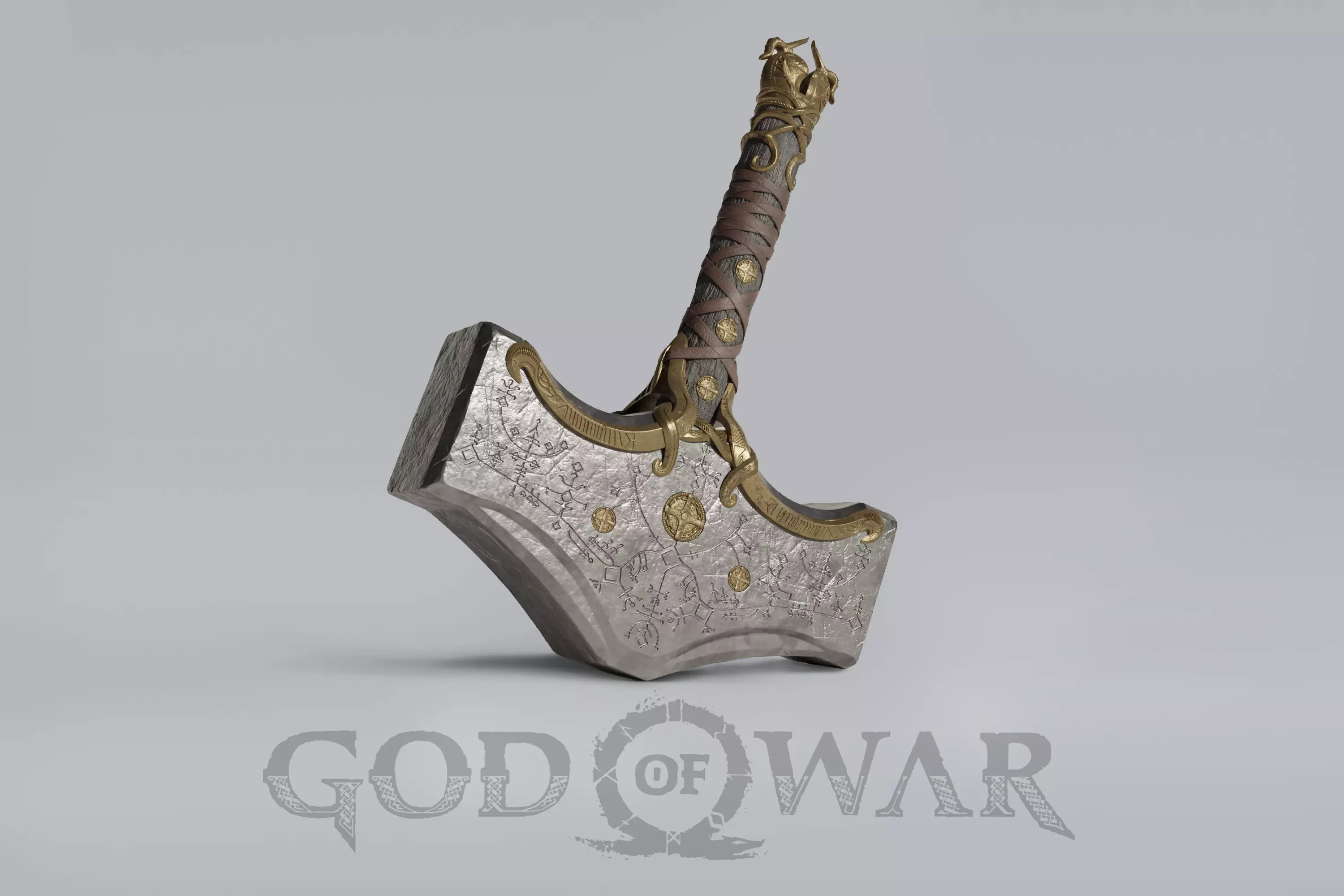 God of War - Thor mjolnir 3D print model_0