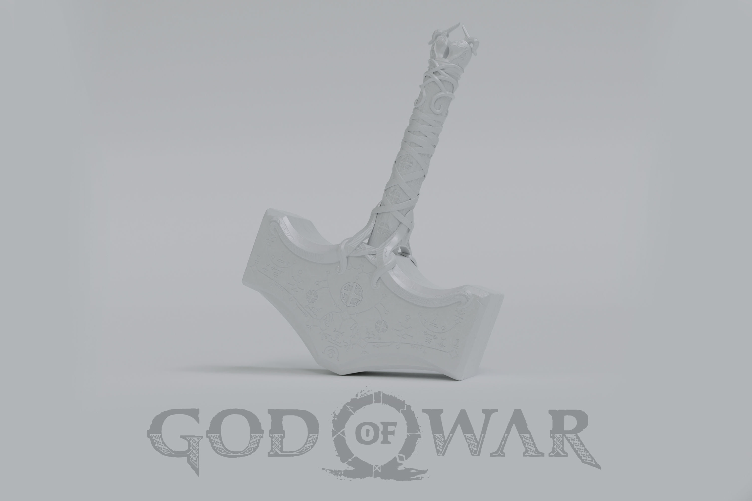 God of War - Thor mjolnir 3D print model_18