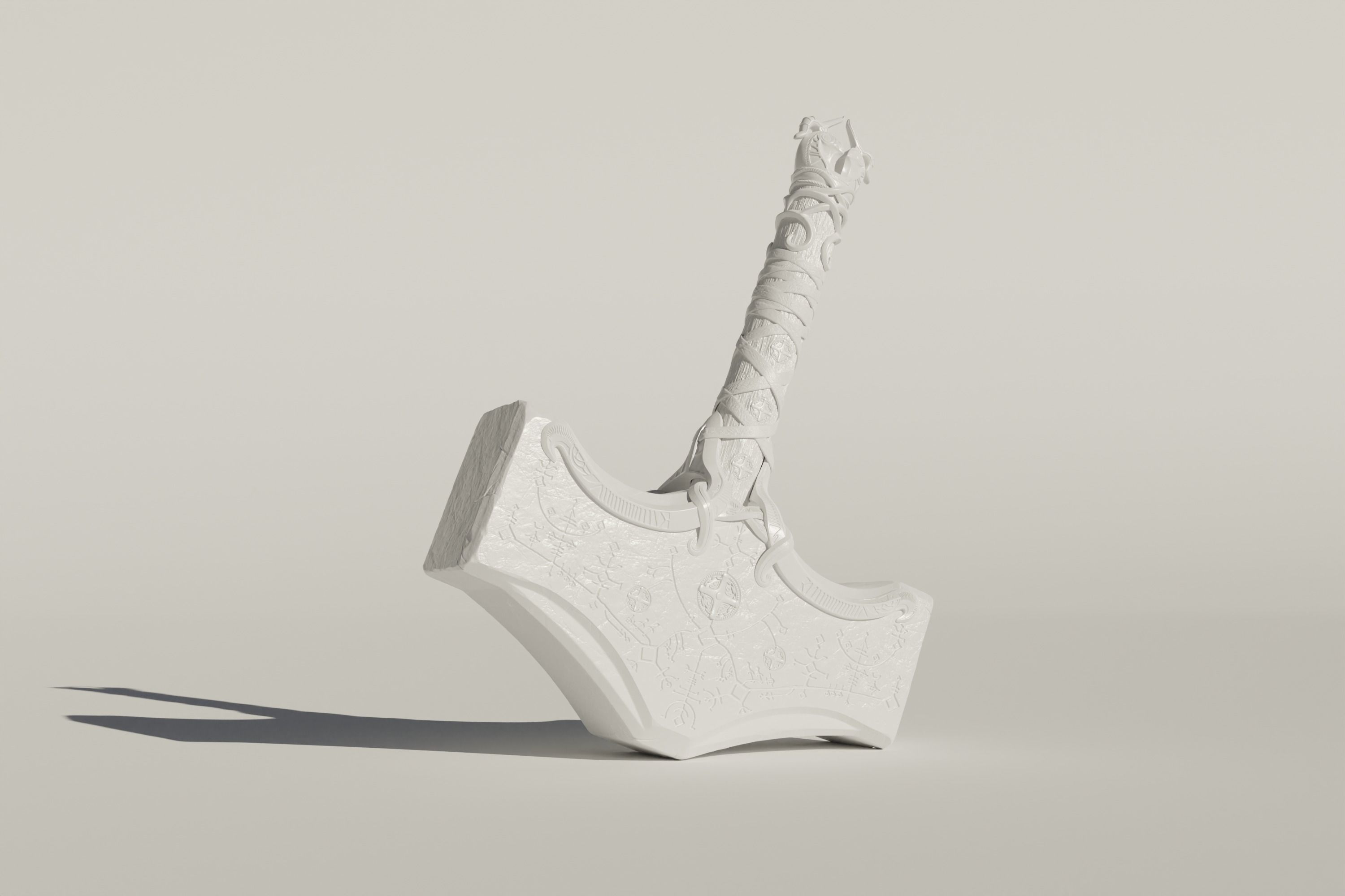 God of War - Thor mjolnir 3D print model_1