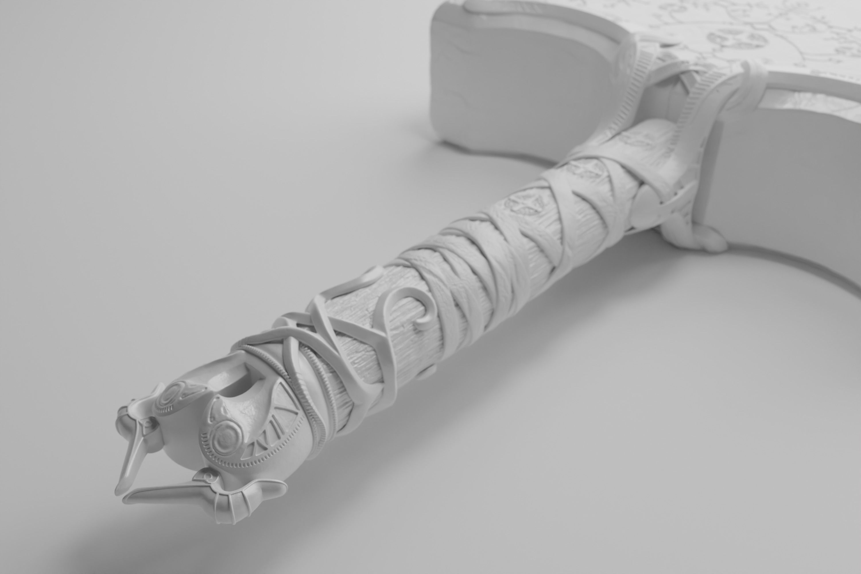 God of War - Thor mjolnir 3D print model_7