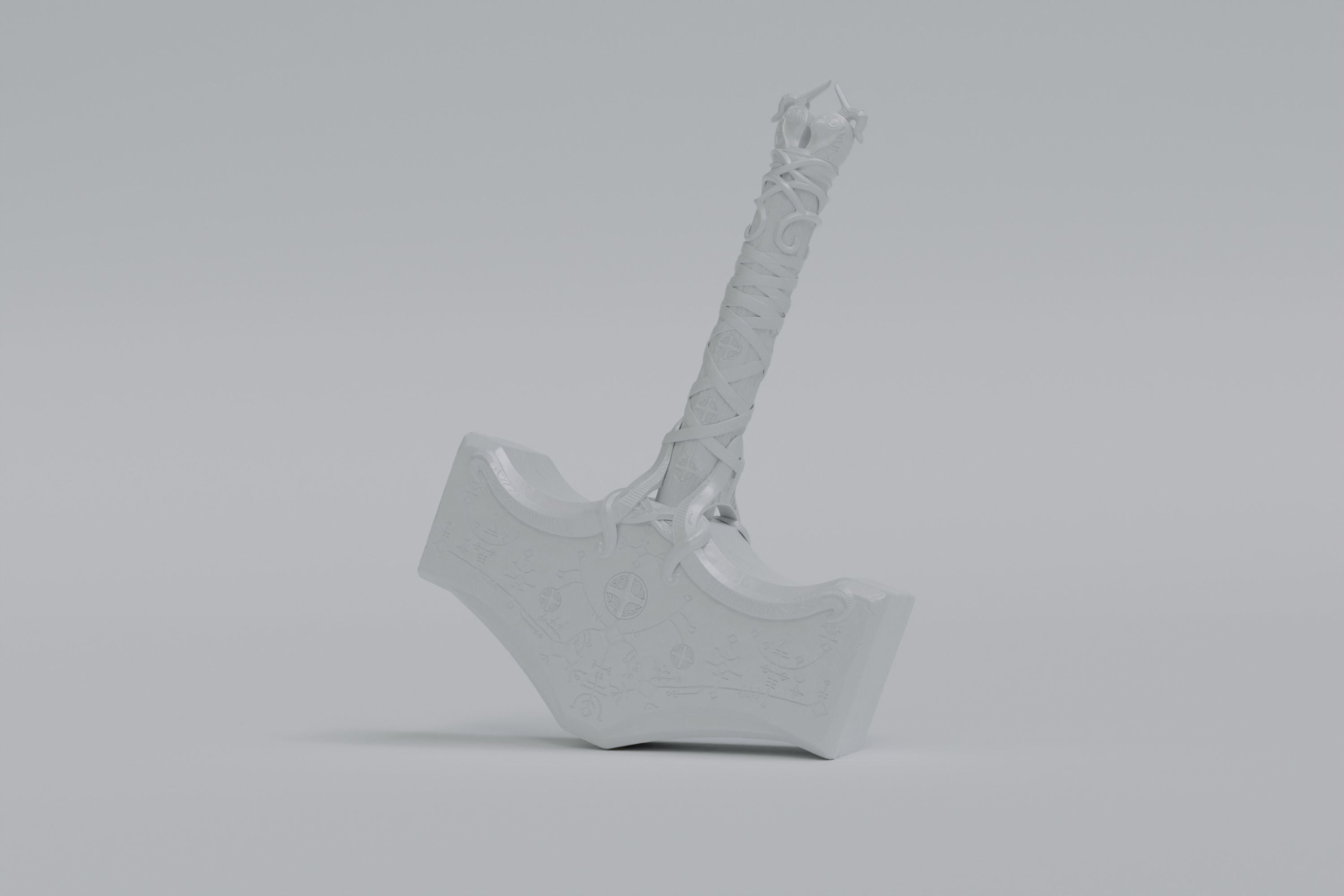God of War - Thor mjolnir 3D print model_8