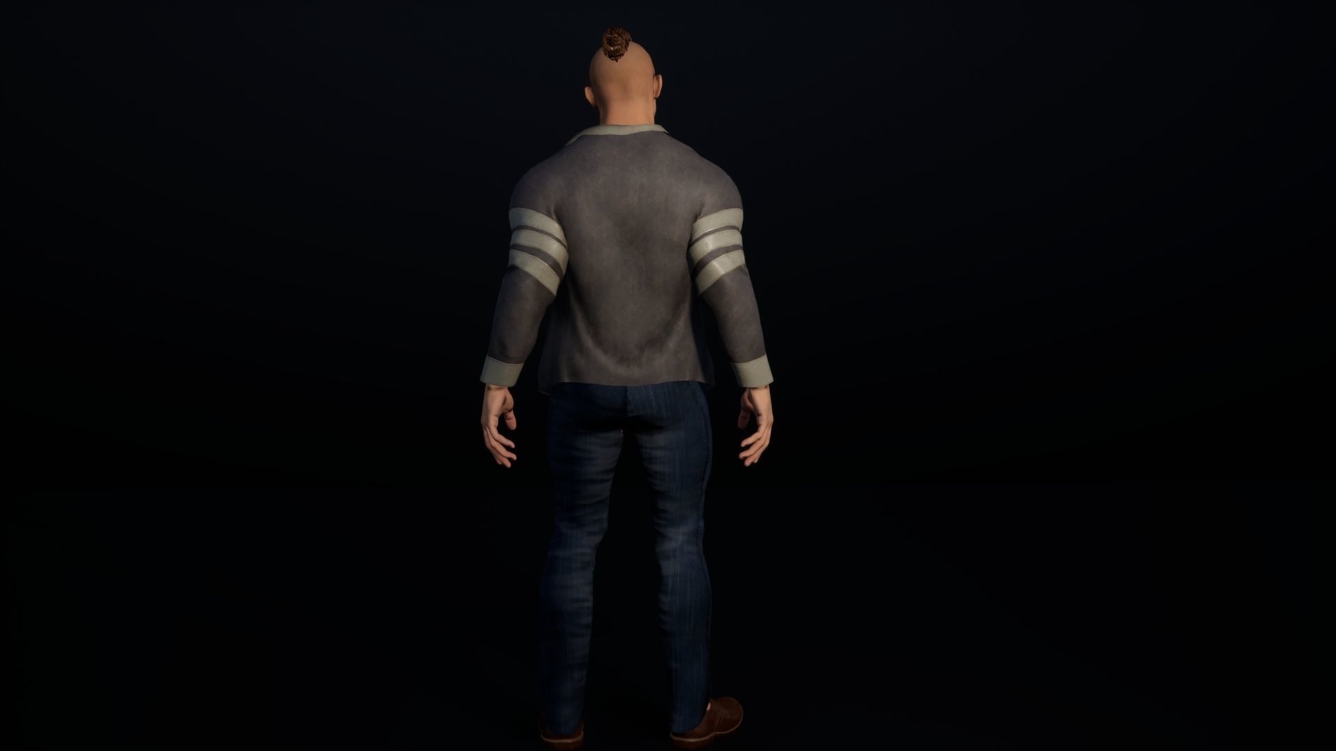 Casual male- modular rigged game ready low-poly 3d model Low-poly 3D model_10
