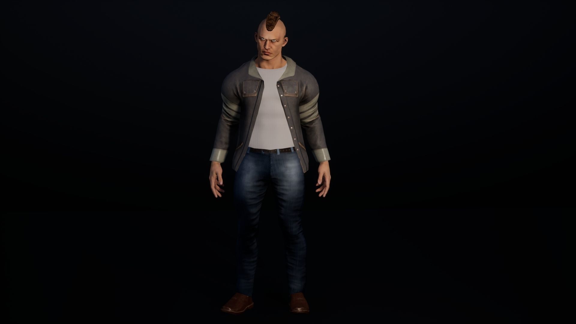 Casual male- modular rigged game ready low-poly 3d model Low-poly 3D model_3