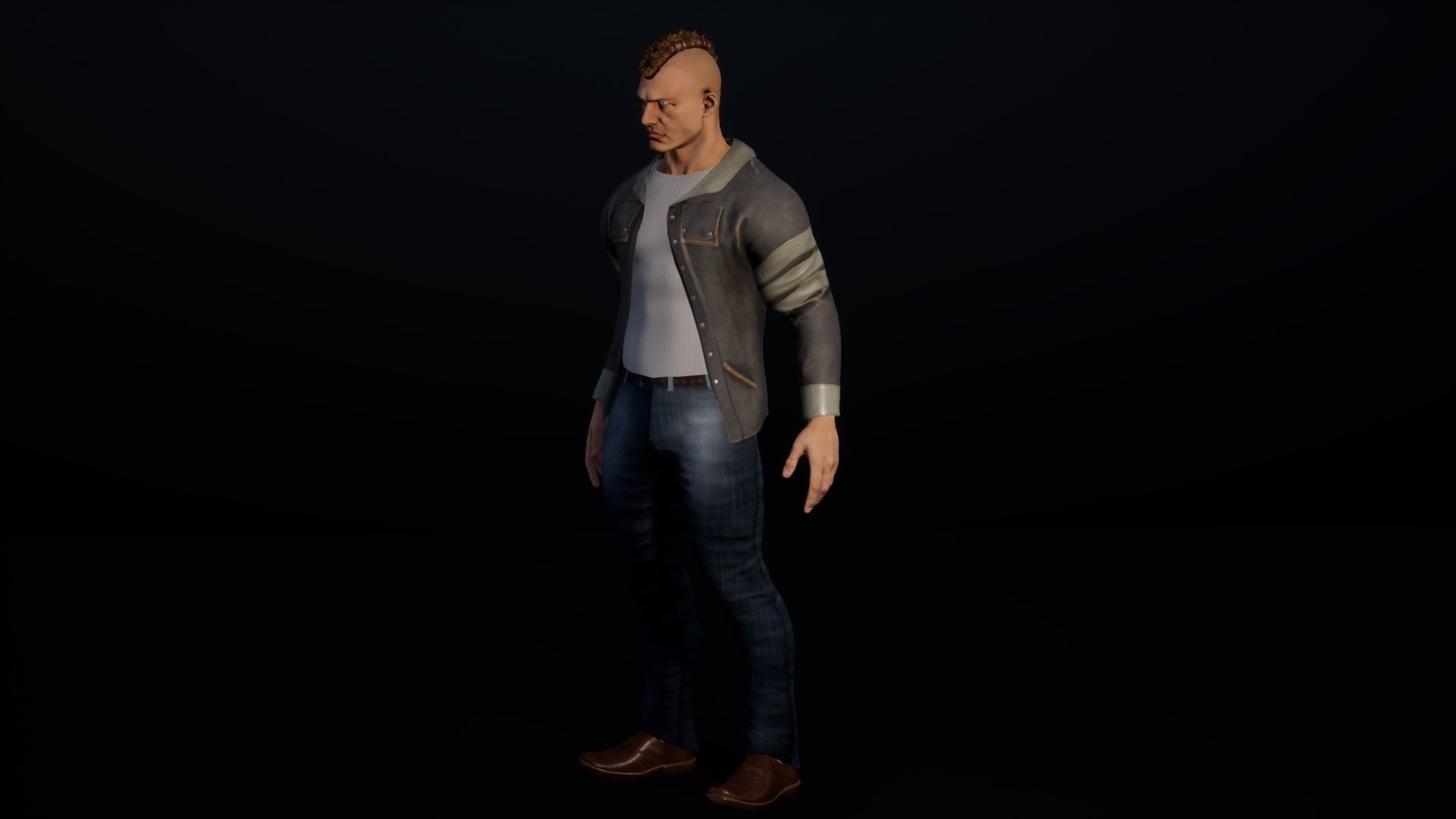 Casual male- modular rigged game ready low-poly 3d model Low-poly 3D model_8
