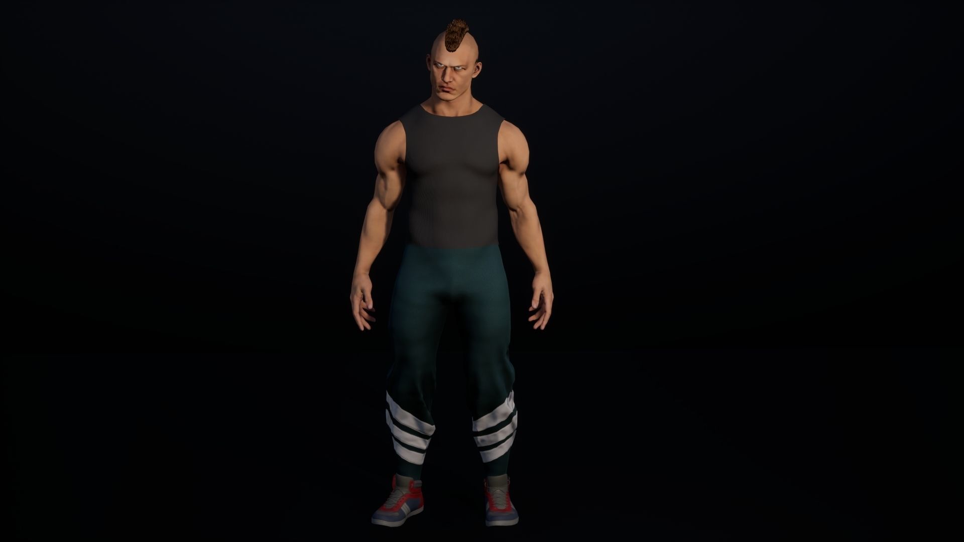 Casual male- modular rigged game ready low-poly 3d model Low-poly 3D model_12