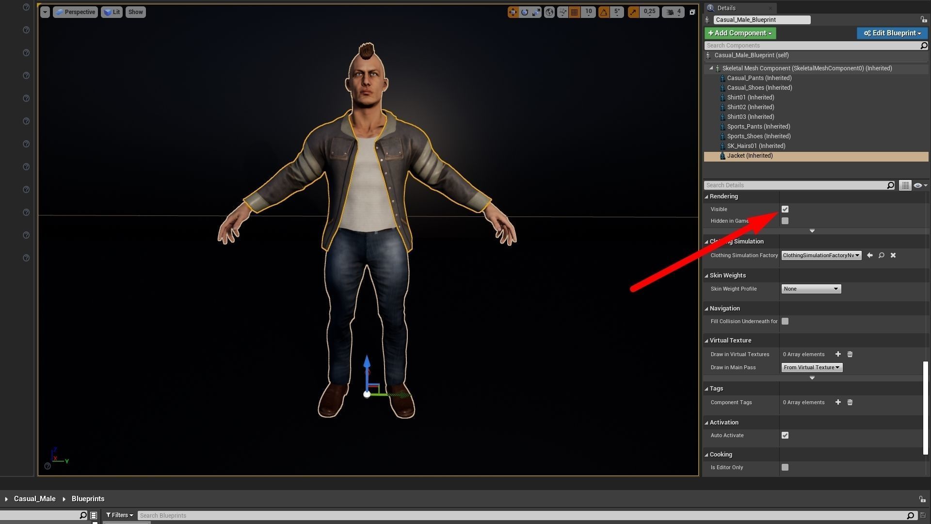 Casual male- modular rigged game ready low-poly 3d model Low-poly 3D model_17