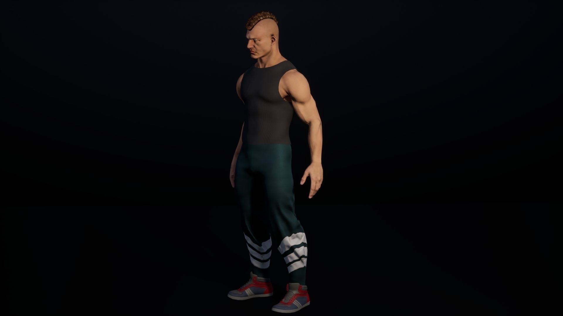 Casual male- modular rigged game ready low-poly 3d model Low-poly 3D model_13