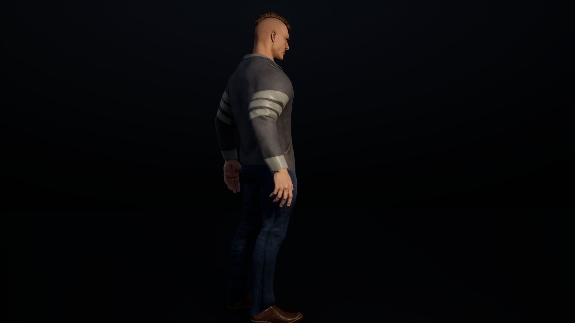 Casual male- modular rigged game ready low-poly 3d model Low-poly 3D model_11