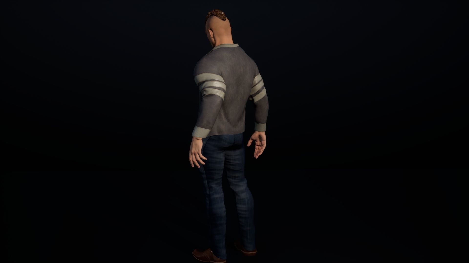 Casual male- modular rigged game ready low-poly 3d model Low-poly 3D model_9
