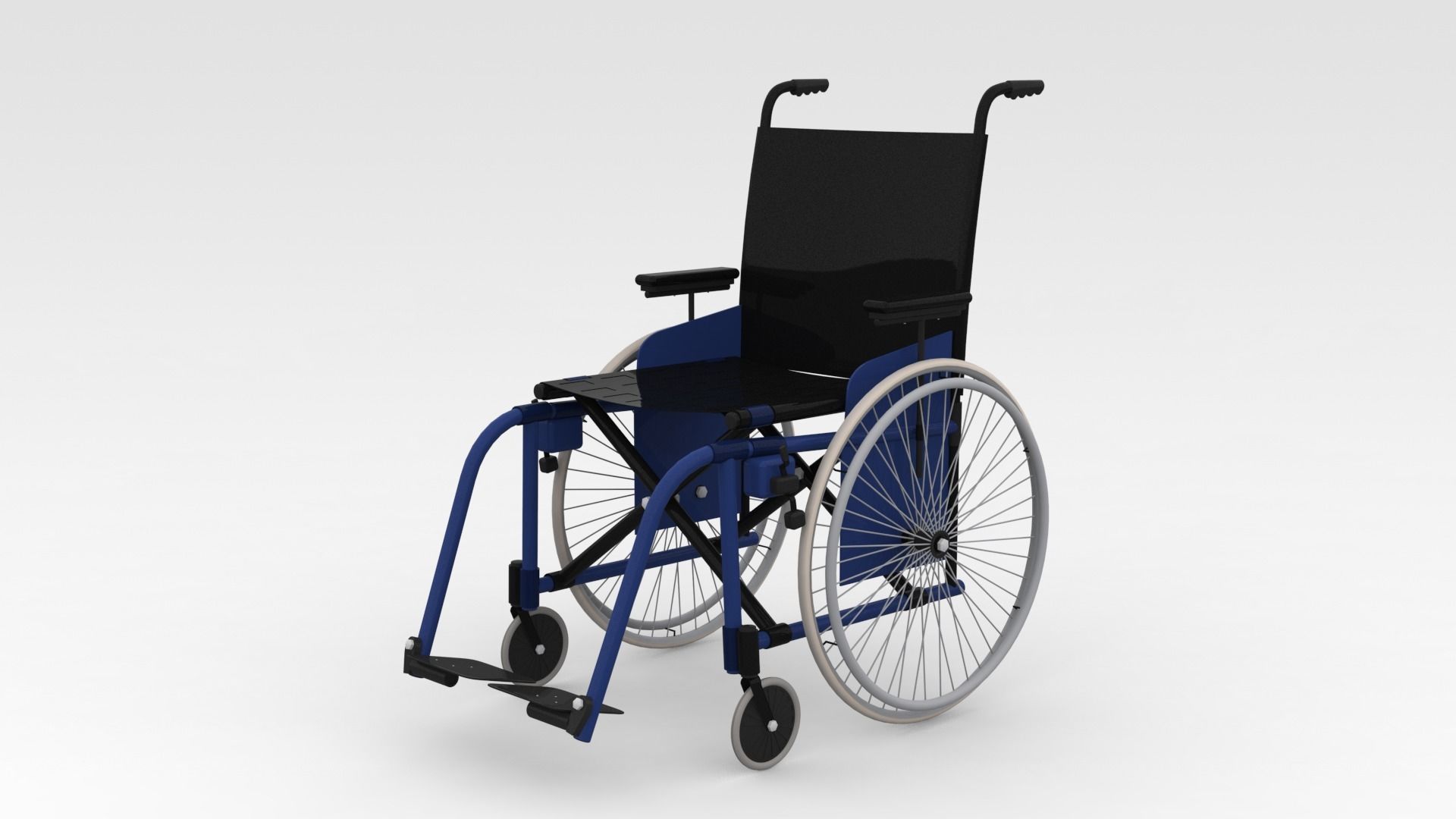 Wheel Chair 3D model_1