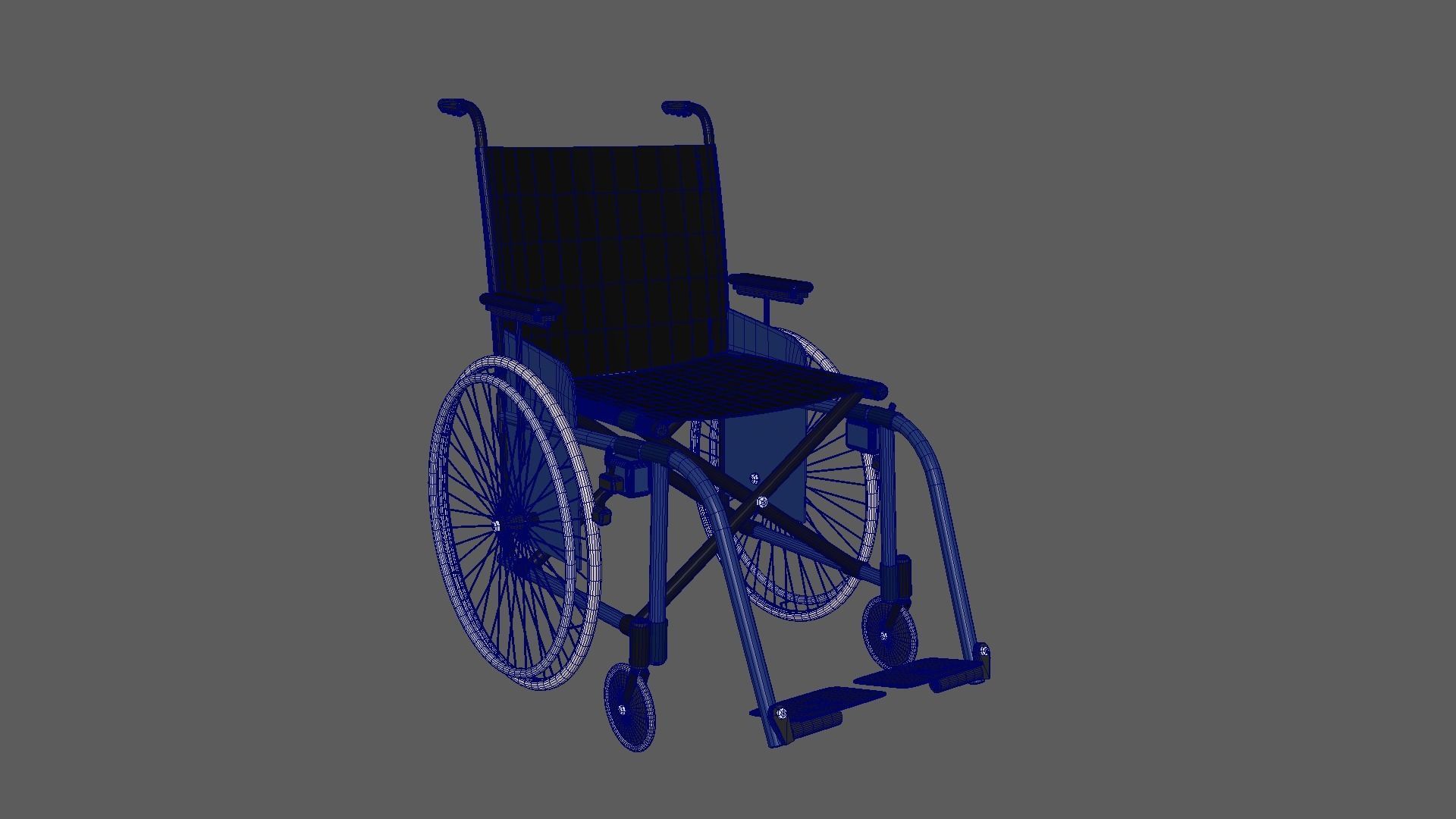 Wheel Chair 3D model_7