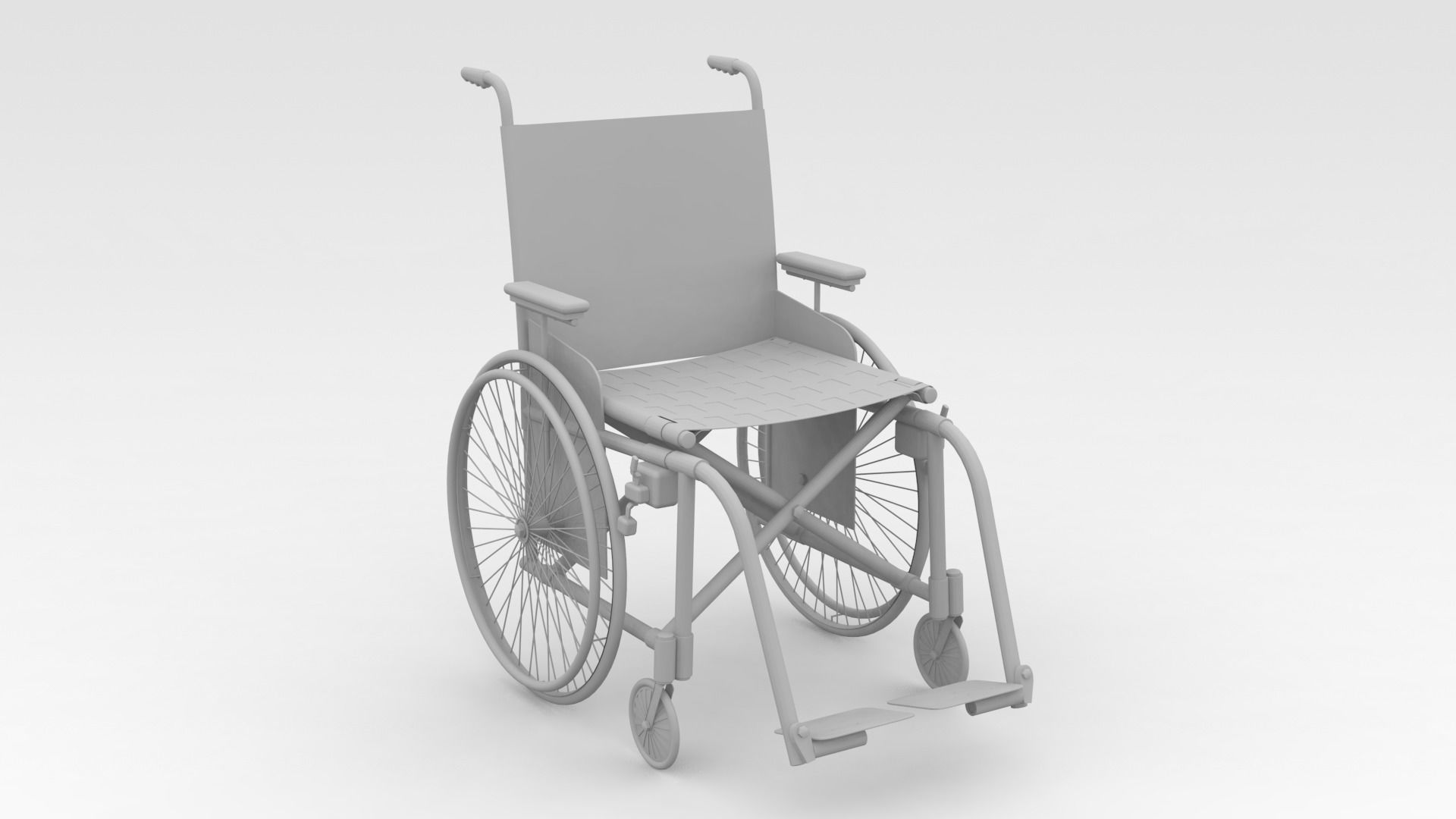 Wheel Chair 3D model_6