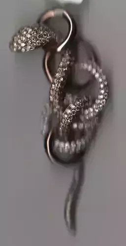 YD171 snake necklace with diamonds