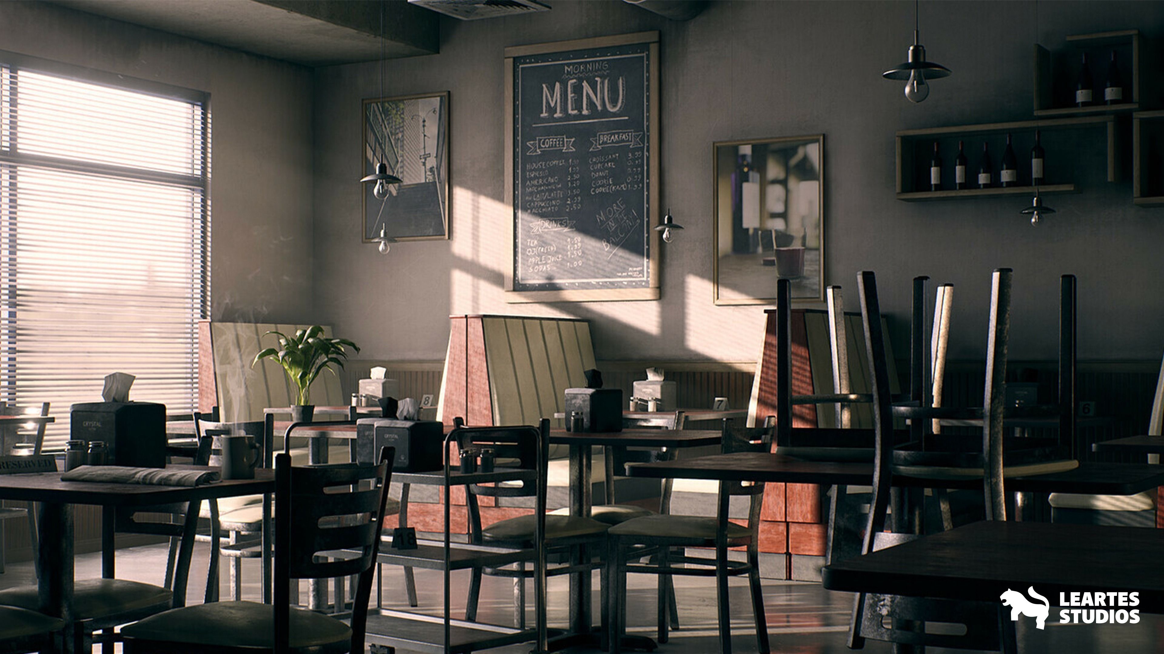 Coffee Shop Environment 3D model_6