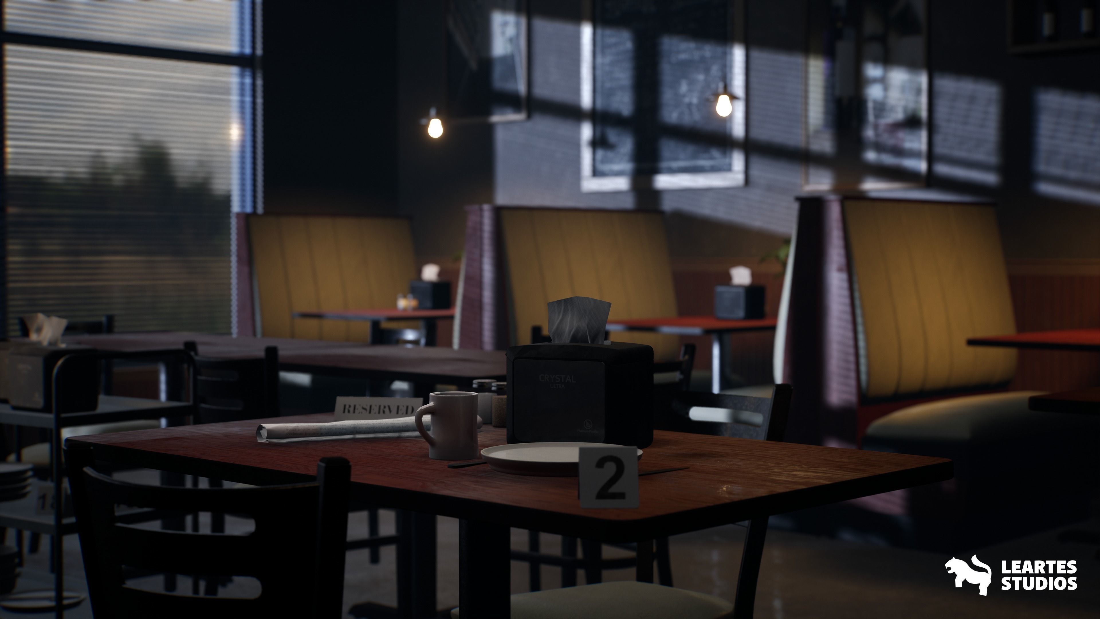 Coffee Shop Environment 3D model_2