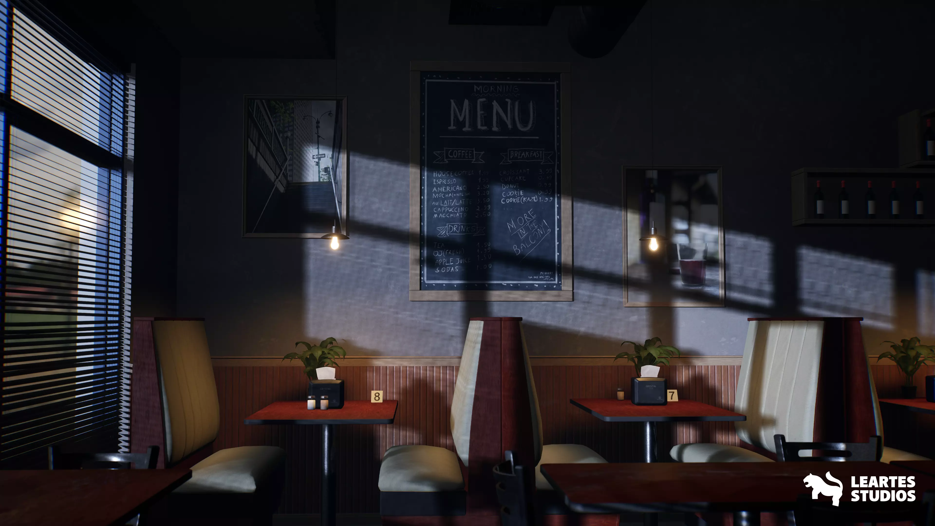 Coffee Shop Environment 3D model_0