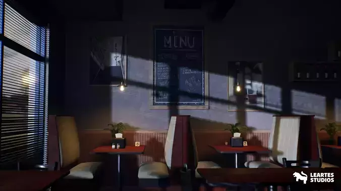 Coffee Shop Environment 3D model